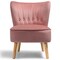 Costway Armless Accent Chair Tufted Velvet Leisure Chair Single Sofa Upholstered BlueGreenPink